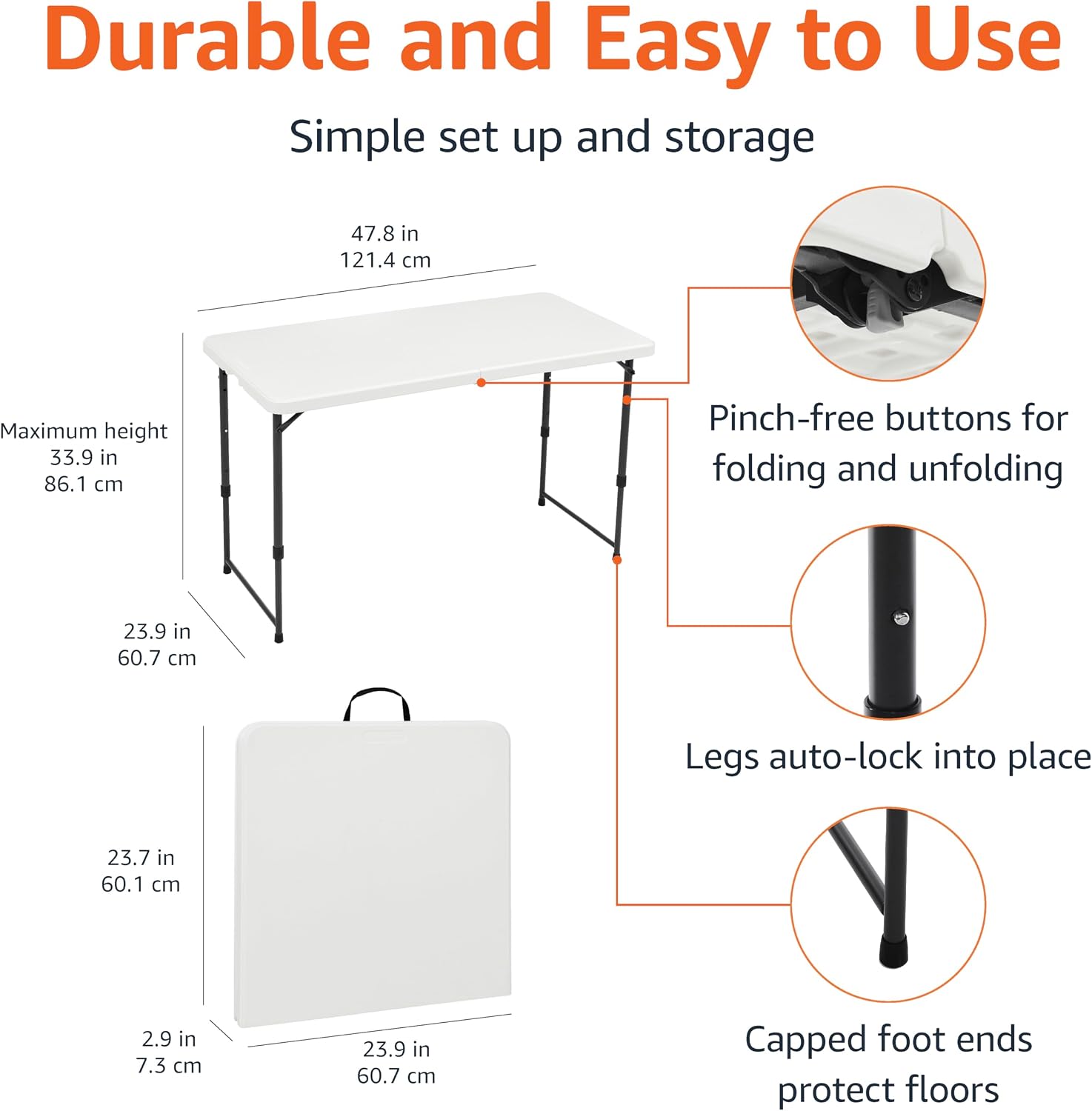 Foot Rectangular Folding - Hình 2