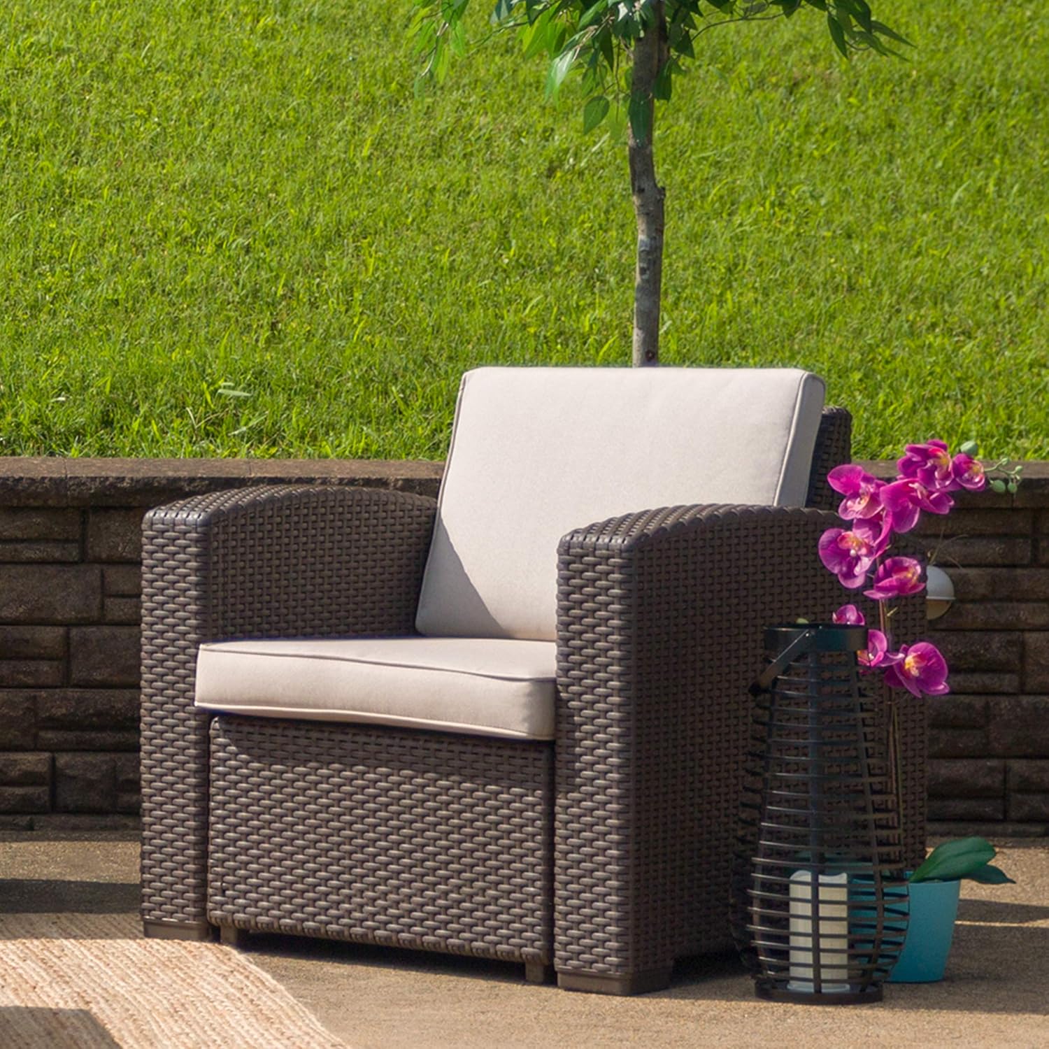 Brown Faux Rattan - Hình 2