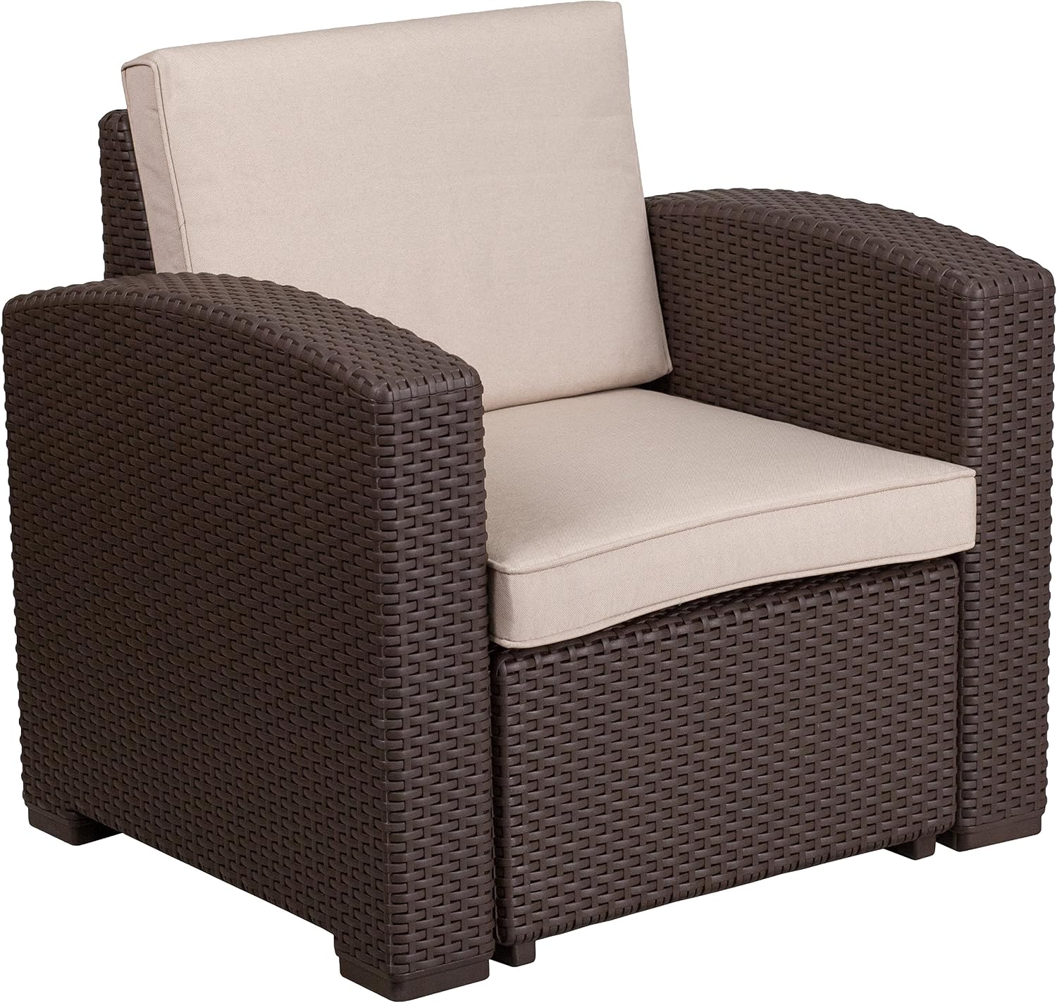 Brown Faux Rattan